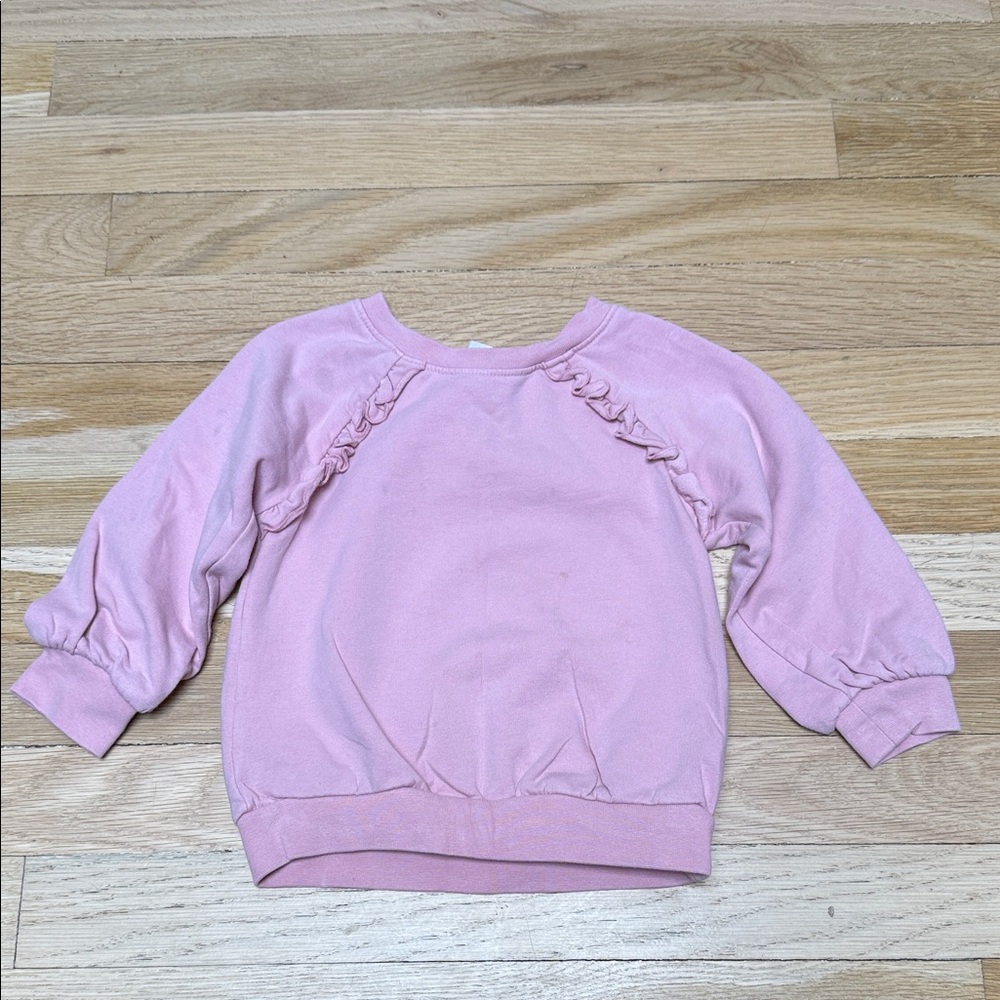 Haute Hippie Light Pink Kids Sweatshirt with Ruffles